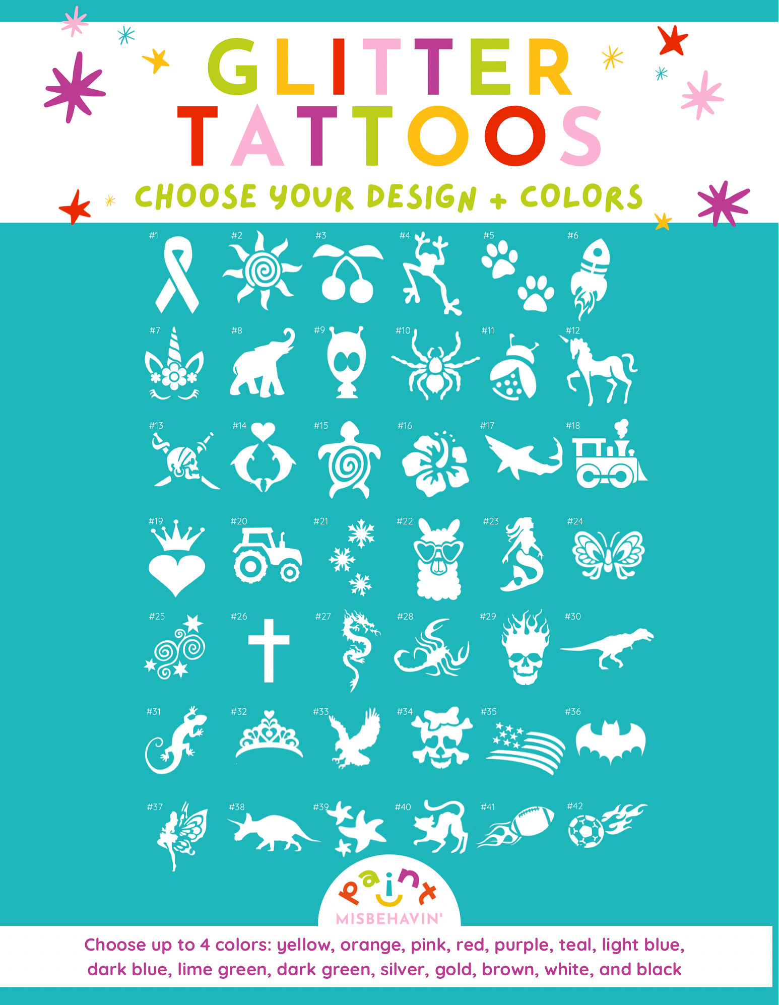 Glitter tattoos