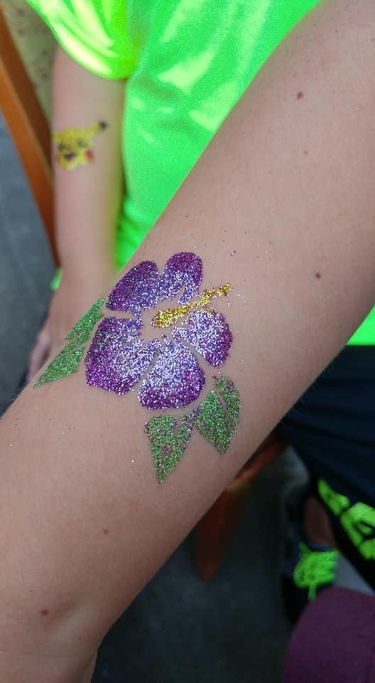 Glitter tattoo design