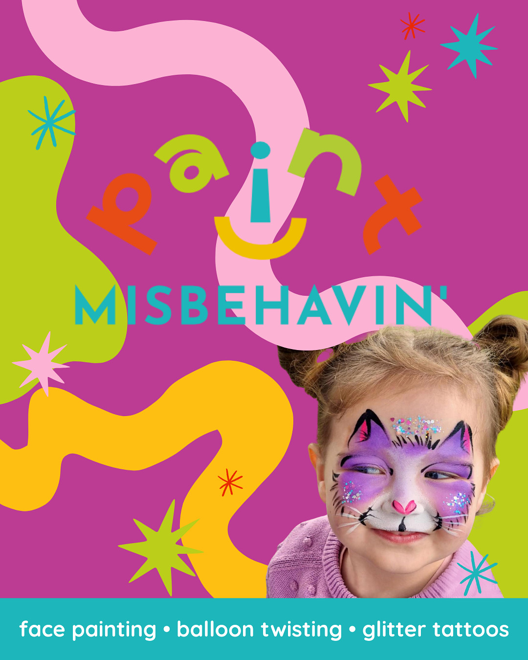 Paint Misbehavin' party setup